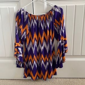 Blue and orange size small boutique tunic